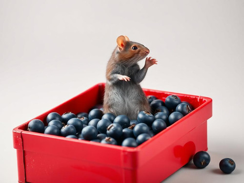 www.naked-ai.art - A red box of blue berries with a rat dancing inside.jpg