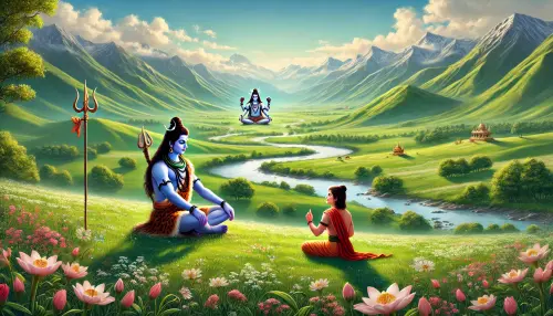 DALL·E 2025 03 14 11.18.51 A vast, clear day landscape with rolling green hills, blooming wildflower.webp