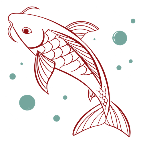 pngtree icon of a minimalist color fish lineart png image 20301052.png