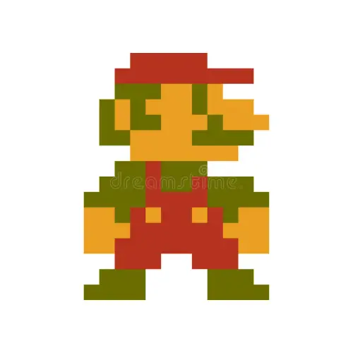 mario pixel classic video game character vector illustration 130157550.webp