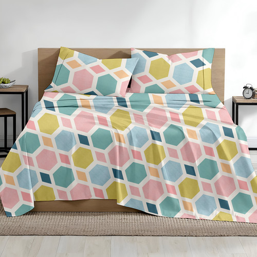 Pink Green Pentagon Print.jpg