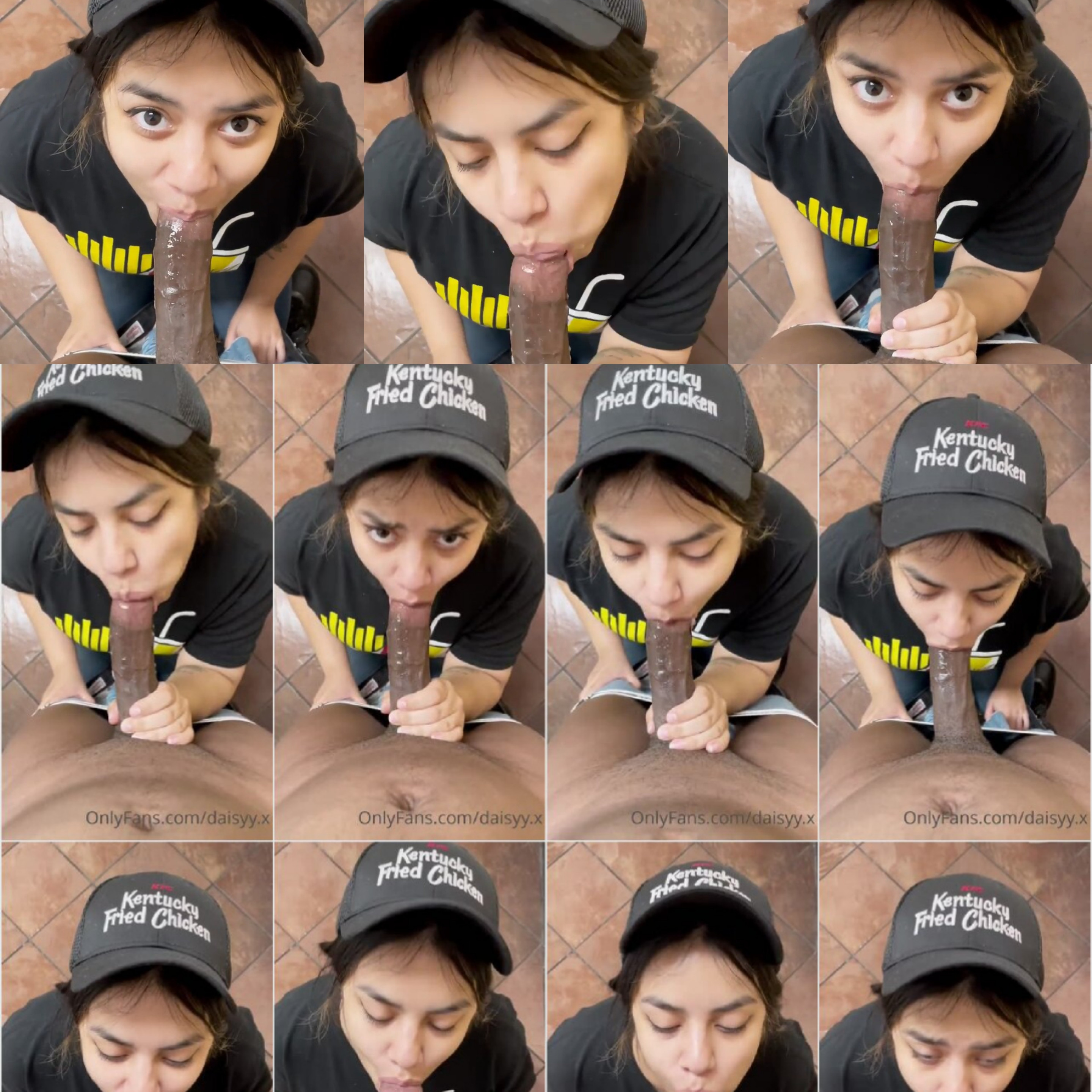 موظفه مصرية على ركبتها تمص زب زميلها في الشغل وهو يصورها