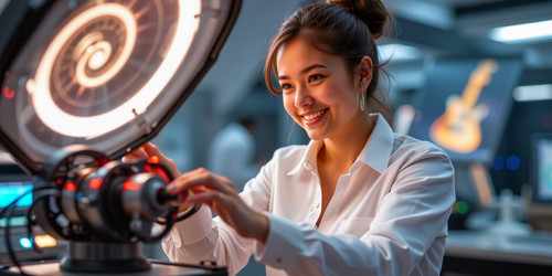 A young woman trying to use an Alternating Current Omputier do not use any DC The Omputier is a quan.jpg