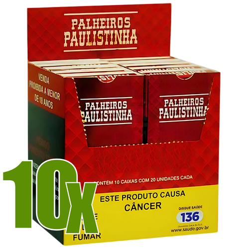 Cigarro de Palha Paulistinha Cereja Display 10x