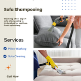 WashTog provides advanced sofa shampooing services in Hyderabad .