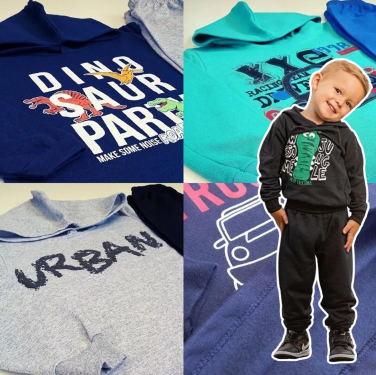 06 Peças Moletom Infantil Menino Com Capuz Inverno Barato