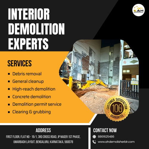 Interior and full structural demolition in HSR Layout completed