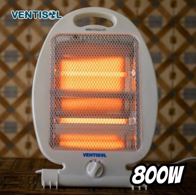 Aquecedor domestico quartzo AQ 800w Premium Ventisol 127V cor branco