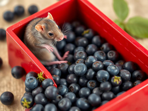 www.naked-ai.art - A red box of blue berries with a rat dancing inside.jpg