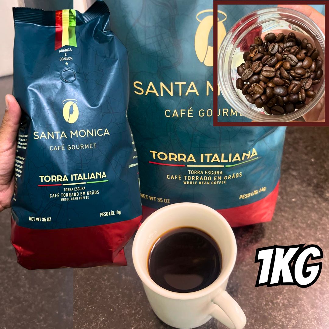 Café Gourmet em Grãos Torra Italiana 1 kg – Santa Mônica