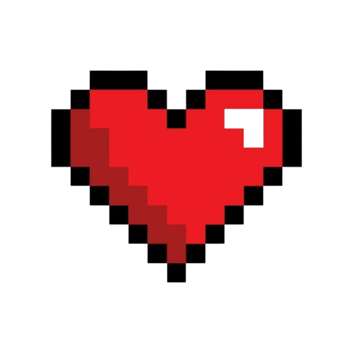 pixel heart pixel art illustration 8 bit heart icon red heart pixel graphic video game heart icon ve.png