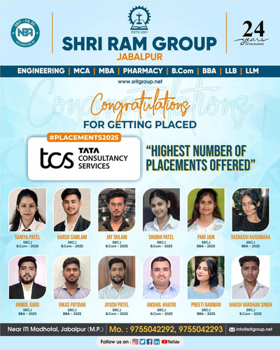 12 Students of SRIT Placed in TCS: A New Milestone for Shri Ram Engineering College in MP.jpg