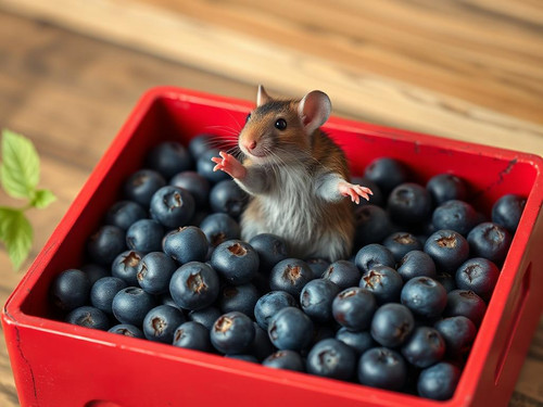 www.naked-ai.art - A red box of blue berries with a rat dancing inside.jpg
