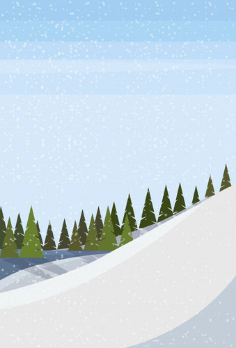 Premium Vector Snowy hill in winter.jpg