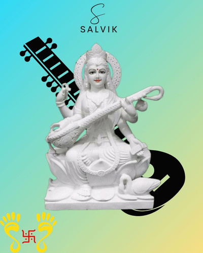 Handcrafted Saraswati Idol in Marble | Salvik.jpg