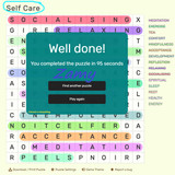 Self Care Wordsearch