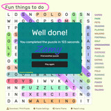 Fun Things To Do Wordsearch