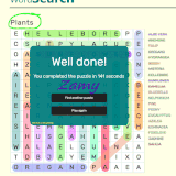 Plants wordsearch