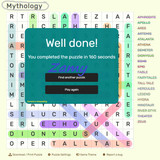 Mythology Wordsearch