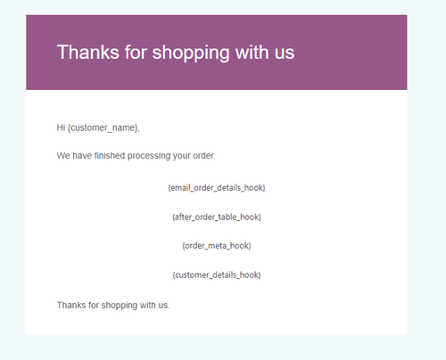 Sample Completed Order