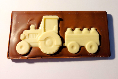 Chocolate train mould made with the Mayku machine
