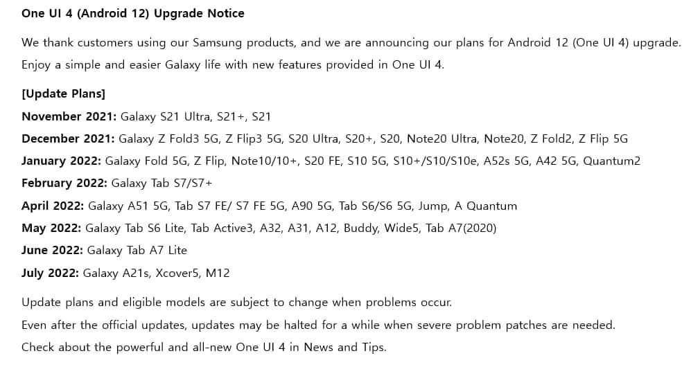 OFFICIAL One UI 4 based on Android 12 rollout plan for Brazil! Check ...