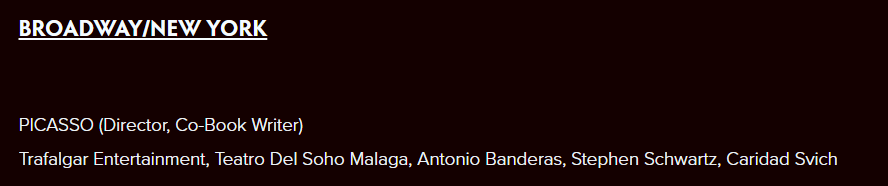 Antonio Banderas/Stephen Schwartz's Picasso headed for Broadway