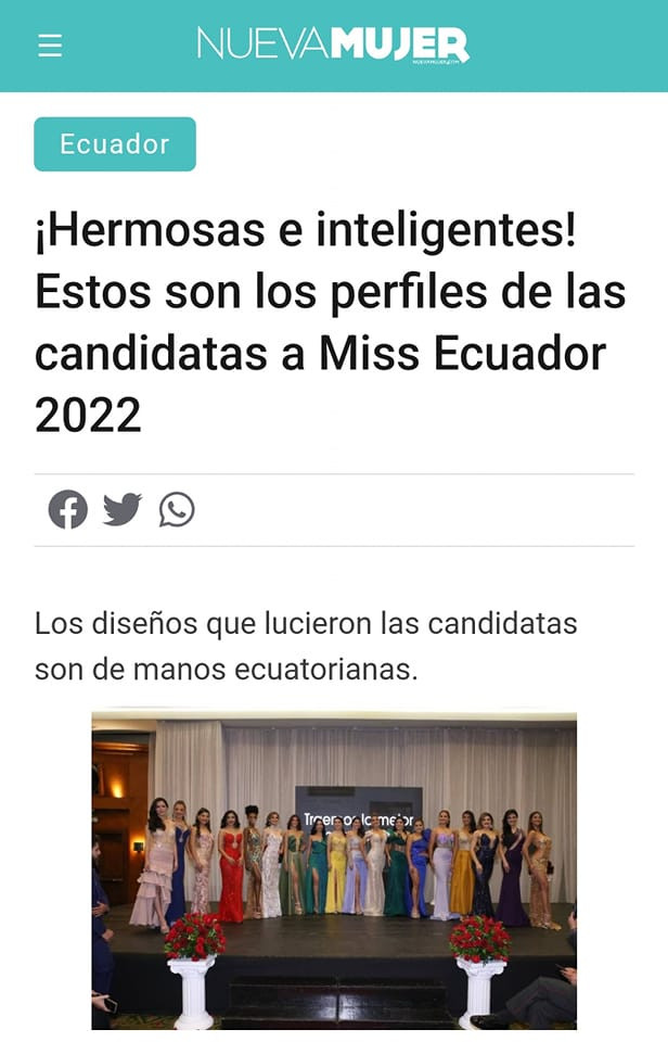 candidatas a miss ecuador 2022. final: 03 sep. - Página 31 6q6NHJ