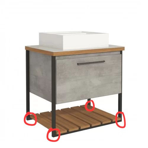 material não recebido Gabinete para Banheiro 1 Porta 1 Prateleira Palermo MGM Móveis Cimento.jpg