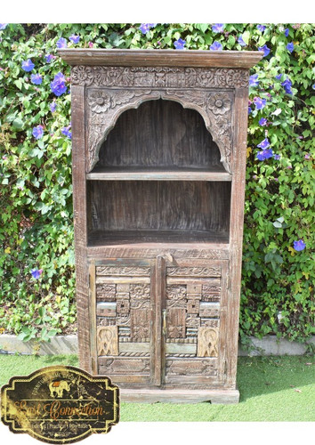 Reclaimed Antique Timber Hand Carved Bookshelf Display Cabinet.jpg