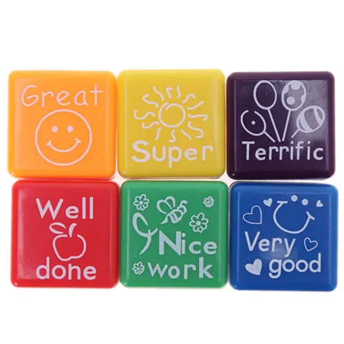 Cute Cartoon Kids Stamp Set Teachers Self Inking Praise Reward Stamps Motivation Sticker School Scra.webp