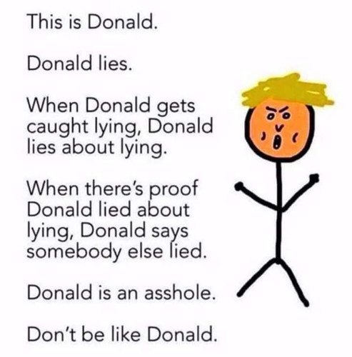 Donald lies