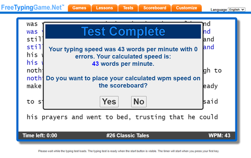 Typing test #1