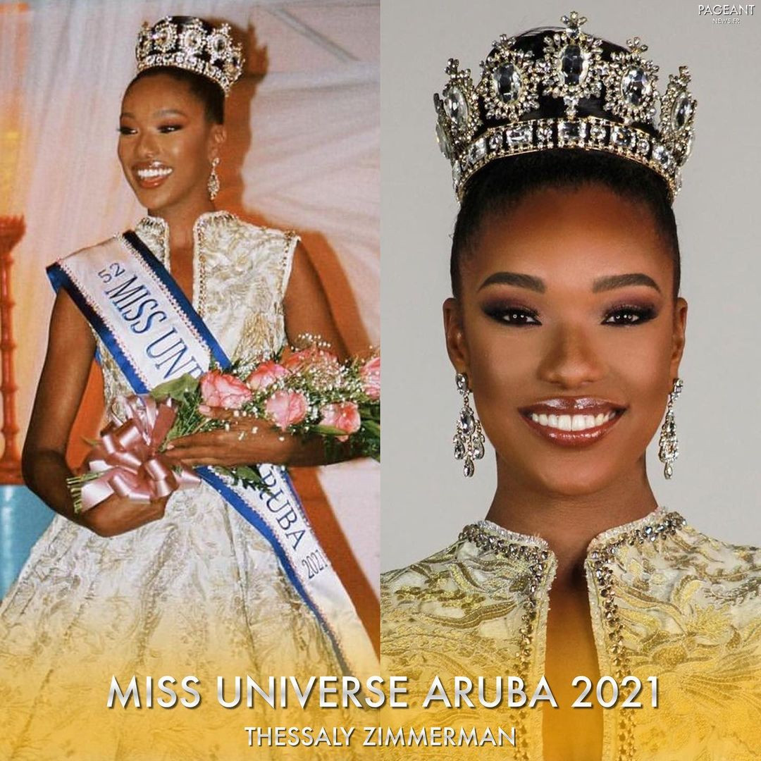 guadeloupe & aruba para miss universe 2021. Aie73b