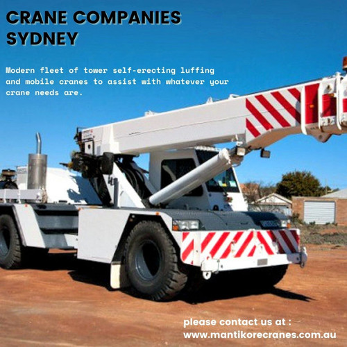 Looking for trusted crane companies Sydney? Mantikore Crane is the best company for crane hire. Mantikore cranes provide industry-leading warranty terms on our products. 24/7 Australia-wide after-sales support. Our Crane is highly being used at construction sites to make the entire work stress-free and increase productivity. We are also providing mobile cranes, Self-erecting cranes, and self-erecting cranes. Also, get effective solutions for any requirements of your projects for the best price & service, visit our website today: https://mantikorecranes.com.au/ or Contact us at 1300626845.