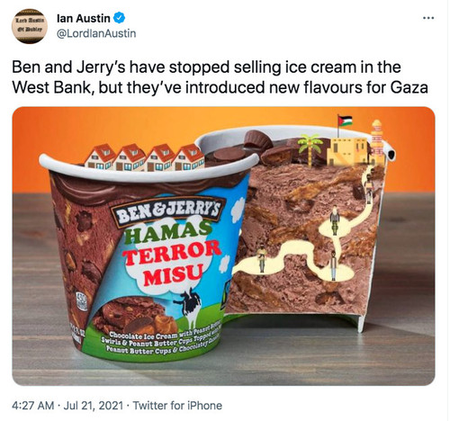 Ian Austin on Twitter: %22Ben and Jerry’s have stopped selling ice cream in the West Bank, but they’.jpg