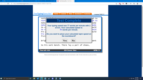 outplex typing test 3