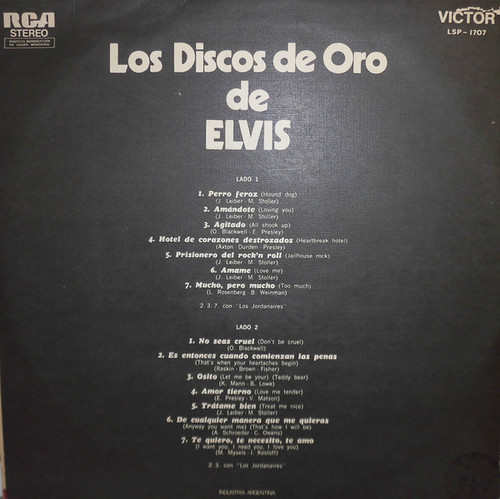 argentina los discos de oro de elvis 2