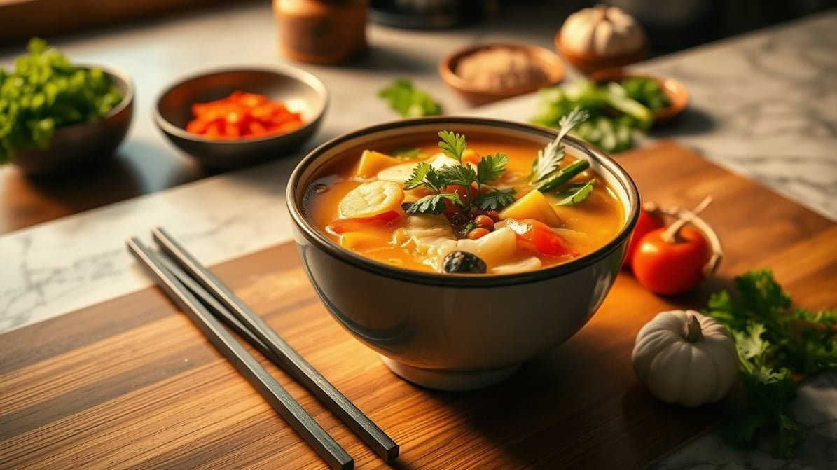 My Go-To Weeknight Ginger Garlic Noodle Soup
