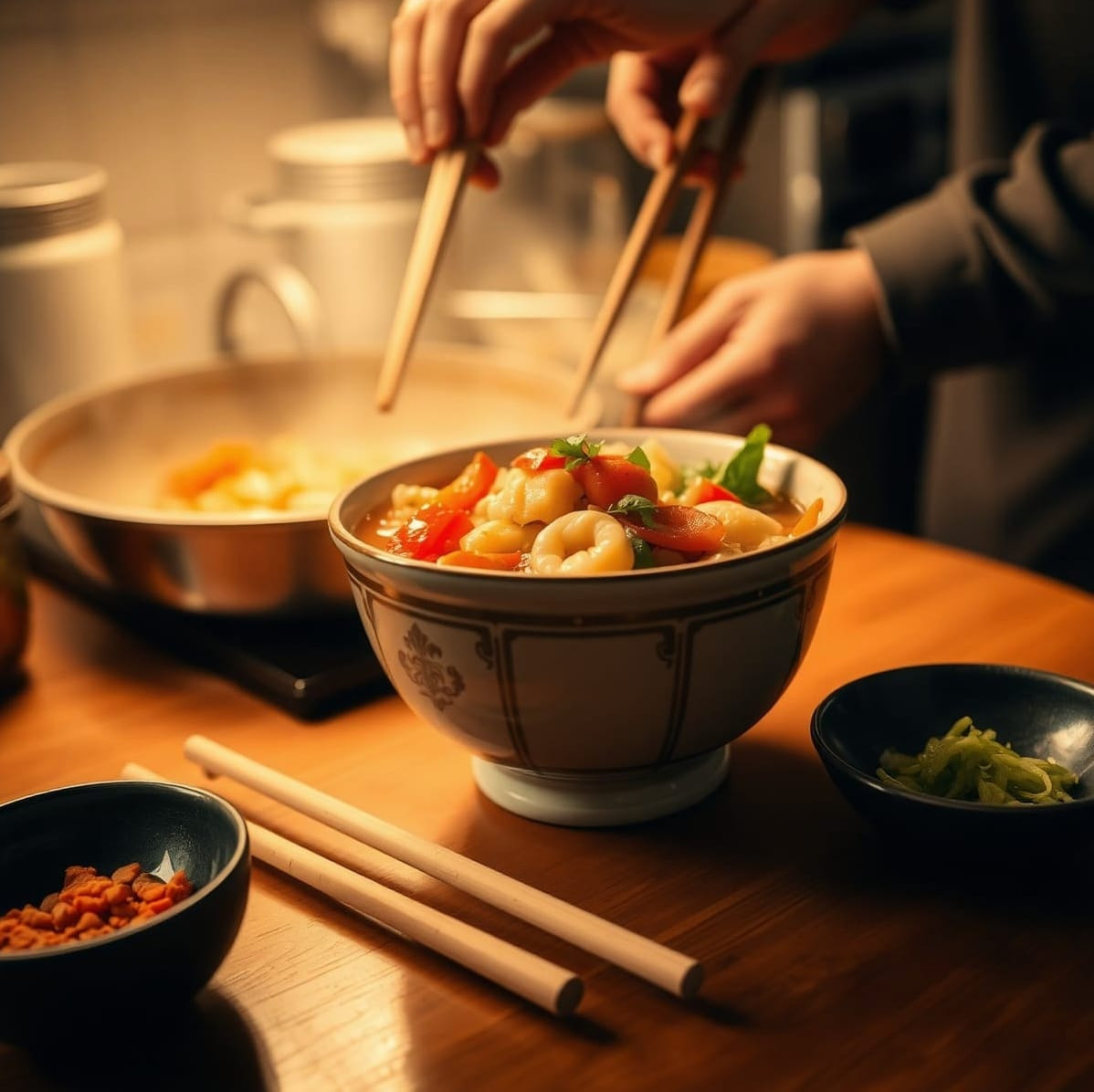 Cooking in progress