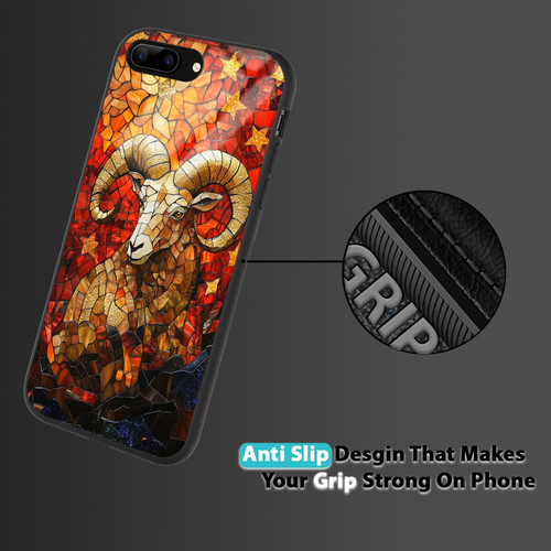 Aries Mosaic Stained Glass Bold Ram Zodiac Art.jpg