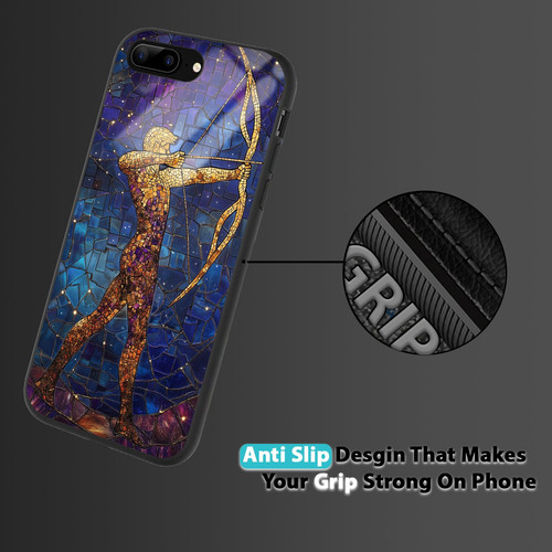 Sagittarius Mosaic Stained Glass Adventurous Archer Zodiac Design.jpg