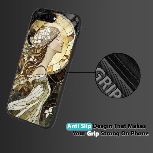 Virgo Mosaic Stained Glass Graceful Maiden Astrology Design.jpg