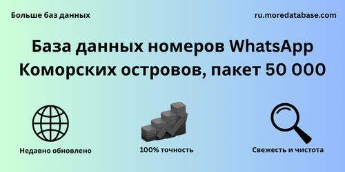 База данных номеров WhatsApp Коморских островов, пакет 50 000.png