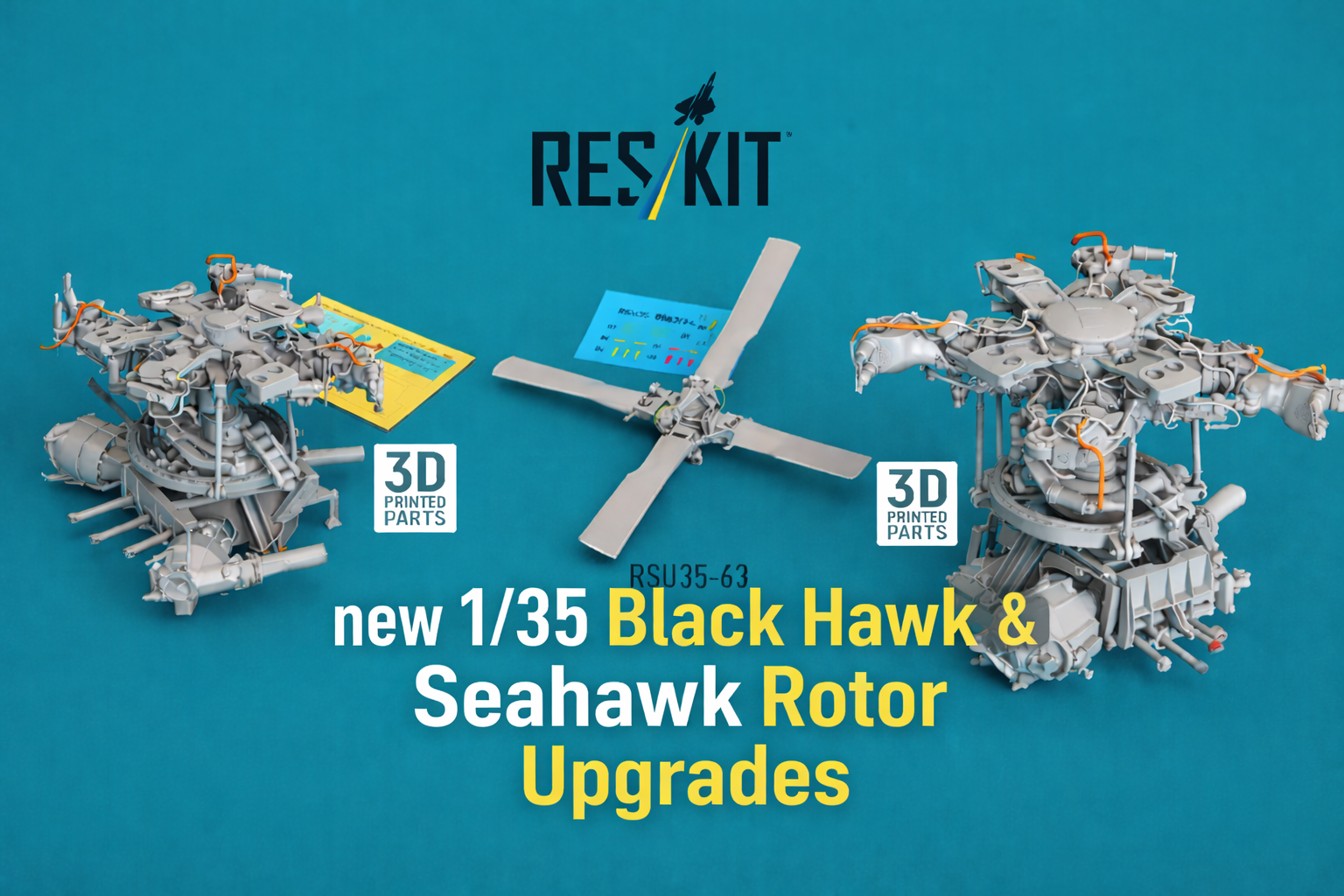 ResKit expands the Black Hawk family with a complete 1/35 rotor and engine upgrade range ResKit expands the Black Hawk family with a complete 1/35 rotor and engine upgrade range