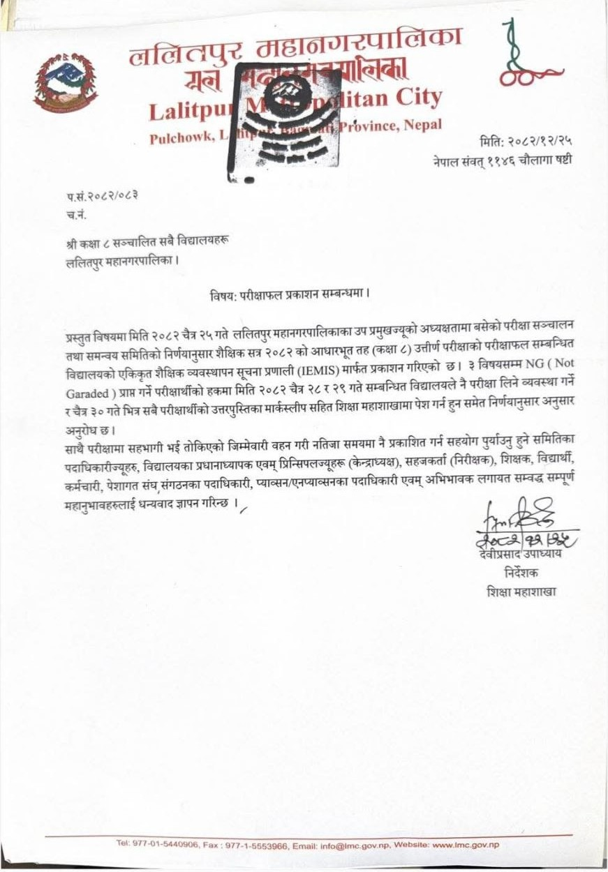 Lalitpur Metro BLE Result