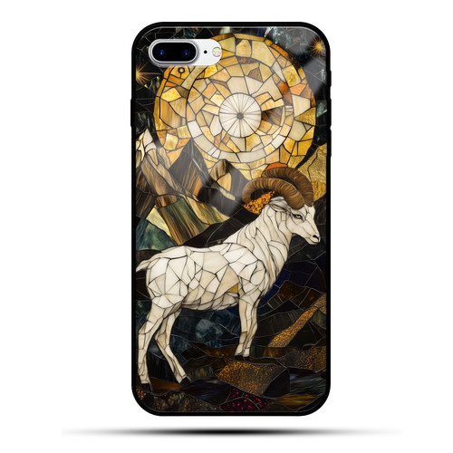 Capricorn Mosaic Stained Glass Sturdy Goat Astrology Wall Art.jpg