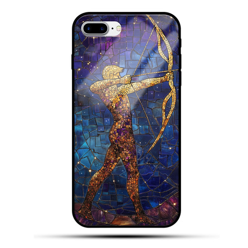 Sagittarius Mosaic Stained Glass Adventurous Archer Zodiac Design.jpg