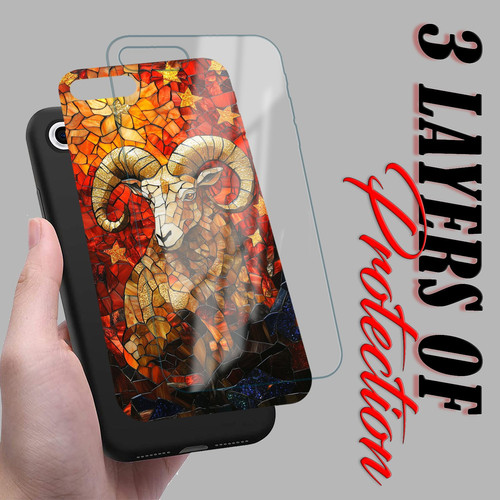 Aries Mosaic Stained Glass Bold Ram Zodiac Art.jpg
