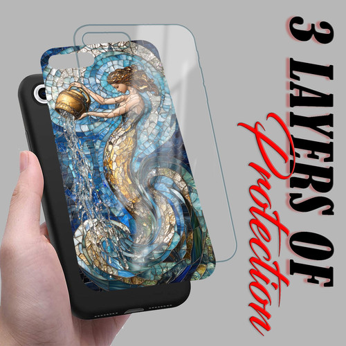 Aquarius Mosaic Stained Glass Innovative Water Bearer Zodiac Decor.jpg